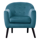 Quill Blue Velvet Accent Chair - Ornate Home