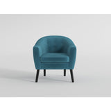 Quill Blue Velvet Accent Chair - Ornate Home