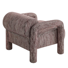 Quill Maroon Patterned Woven Fabric Accent Chair - Ornate Home