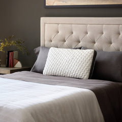 Quilted Convolution White Queen High Loft Pillow - Ornate Home