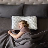 Quilted Convolution White Queen High Loft Pillow - Ornate Home