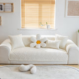 Quilted Geometric Cotton Sofa Cover, Non-Slip & Thick Padded Furniture Covers - Ornate Home