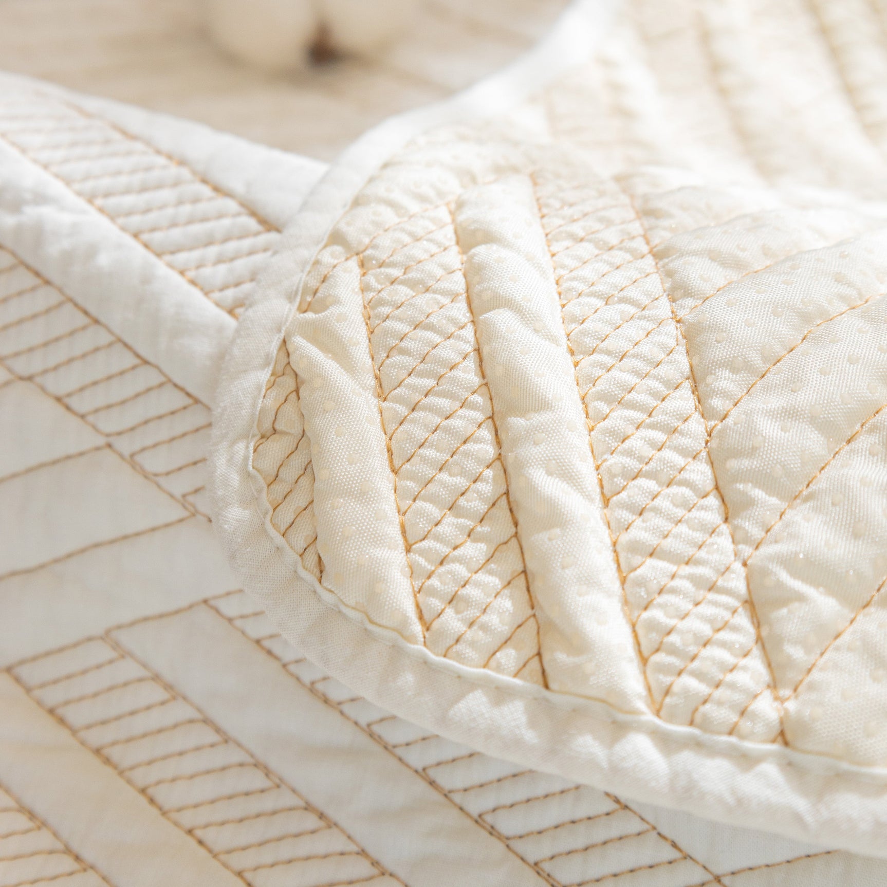 Quilted Geometric Cotton Sofa Cover, Non-Slip & Thick Padded Furniture Covers - Ornate Home