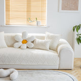 Quilted Geometric Cotton Sofa Cover, Non-Slip & Thick Padded Furniture Covers - Ornate Home