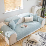 Quilted Geometric Cotton Sofa Cover, Non-Slip & Thick Padded Furniture Covers - Ornate Home