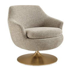 Quimby Flaxen Melange Chenille Swivel Accent Chair - Ornate Home