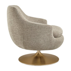 Quimby Flaxen Melange Chenille Swivel Accent Chair - Ornate Home
