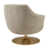 Quimby Flaxen Melange Chenille Swivel Accent Chair - Ornate Home