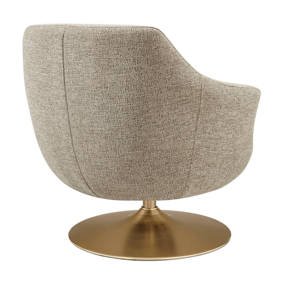 Quimby Flaxen Melange Chenille Swivel Accent Chair - Ornate Home