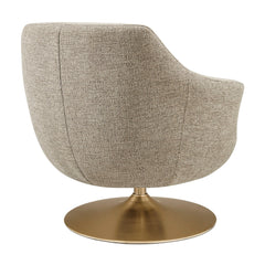 Quimby Flaxen Melange Chenille Swivel Accent Chair - Ornate Home