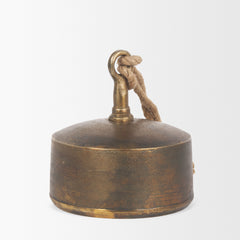 Quincy Gold Large Metal Decorative Bell Object - Ornate Home