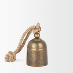 Quincy Gold Small Metal Decorative Bell Object