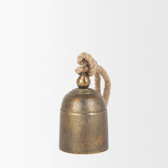 Quincy Gold Small Metal Decorative Bell Object