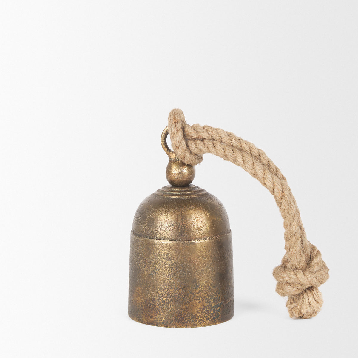 Quincy Gold Small Metal Decorative Bell Object - Ornate Home
