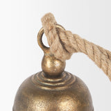 Quincy Gold Small Metal Decorative Bell Object - Ornate Home