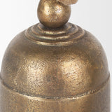Quincy Gold Small Metal Decorative Bell Object - Ornate Home