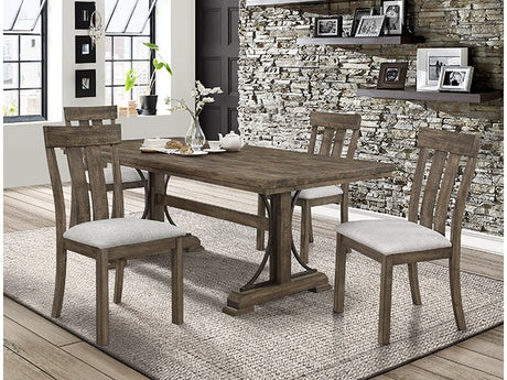 Quincy Grayish Brown Rectangular Dining Set - Ornate Home