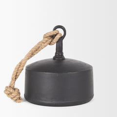 Quincy Matte Black Large Metal Decorative Bell Object