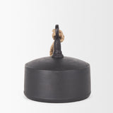 Quincy Matte Black Large Metal Decorative Bell Object - Ornate Home