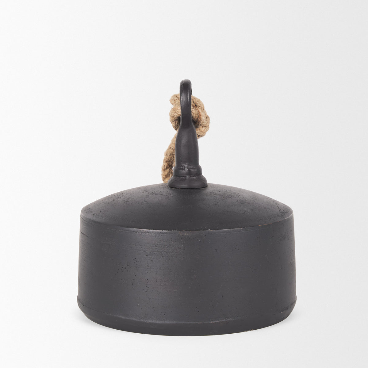 Quincy Matte Black Large Metal Decorative Bell Object - Ornate Home