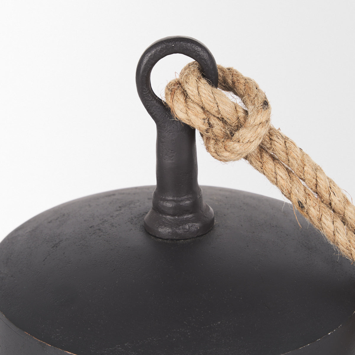 Quincy Matte Black Large Metal Decorative Bell Object - Ornate Home
