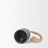 Quincy Matte Black Small Metal Decorative Bell Object - Ornate Home