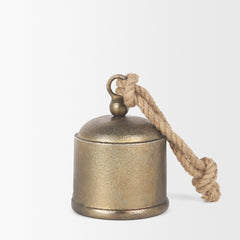 Quincy Medium Gold Metal Decorative Bell Object