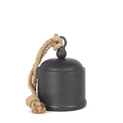Quincy Medium Matte Black Metal Decorative Bell Object - Ornate Home