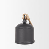 Quincy Medium Matte Black Metal Decorative Bell Object - Ornate Home