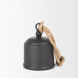 Quincy Medium Matte Black Metal Decorative Bell Object - Ornate Home