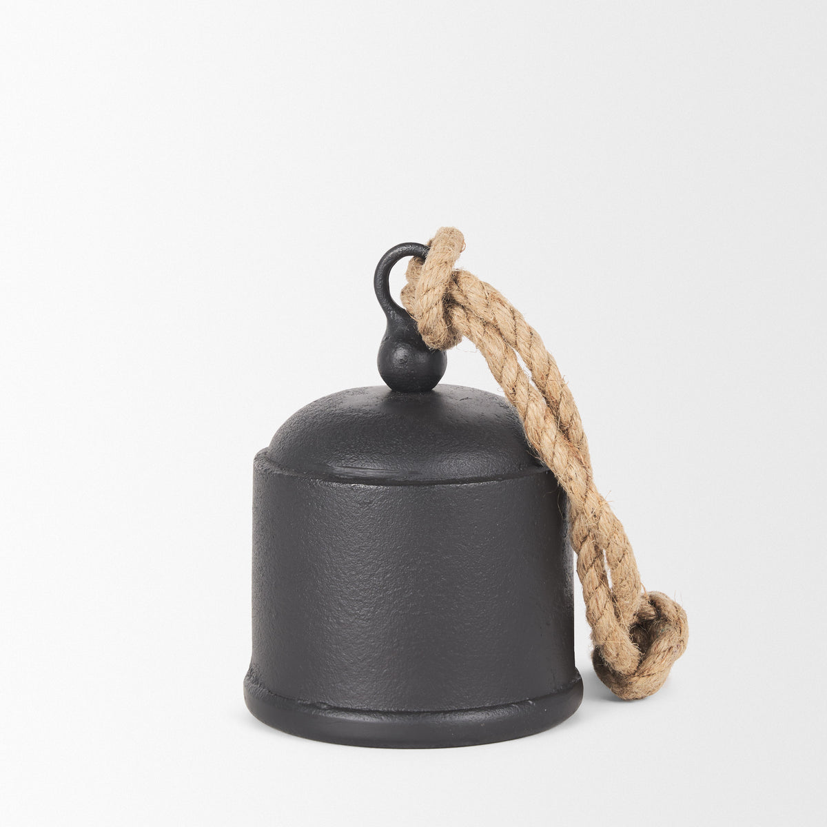 Quincy Medium Matte Black Metal Decorative Bell Object - Ornate Home