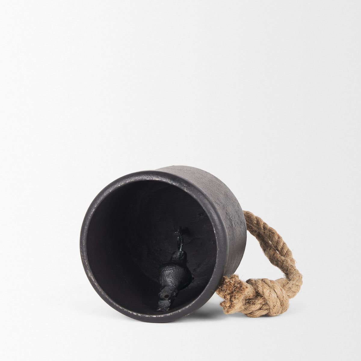 Quincy Medium Matte Black Metal Decorative Bell Object - Ornate Home