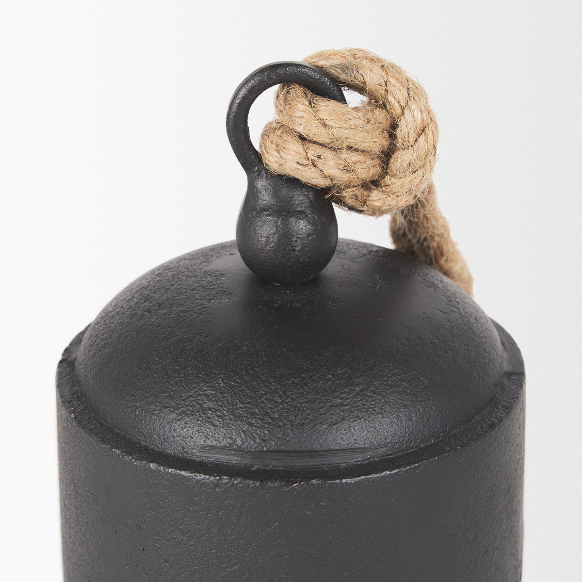 Quincy Medium Matte Black Metal Decorative Bell Object - Ornate Home