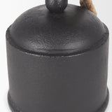 Quincy Medium Matte Black Metal Decorative Bell Object - Ornate Home