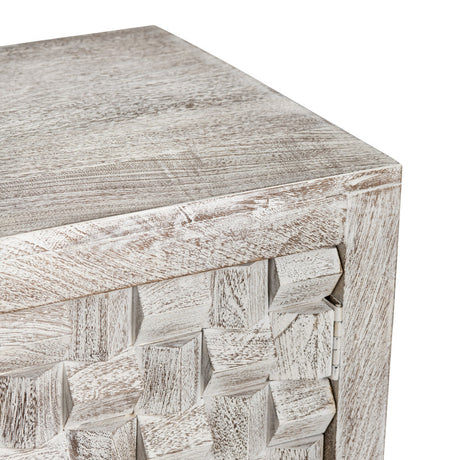 Quincy White/Brown Four-Door Sideboard - Ornate Home