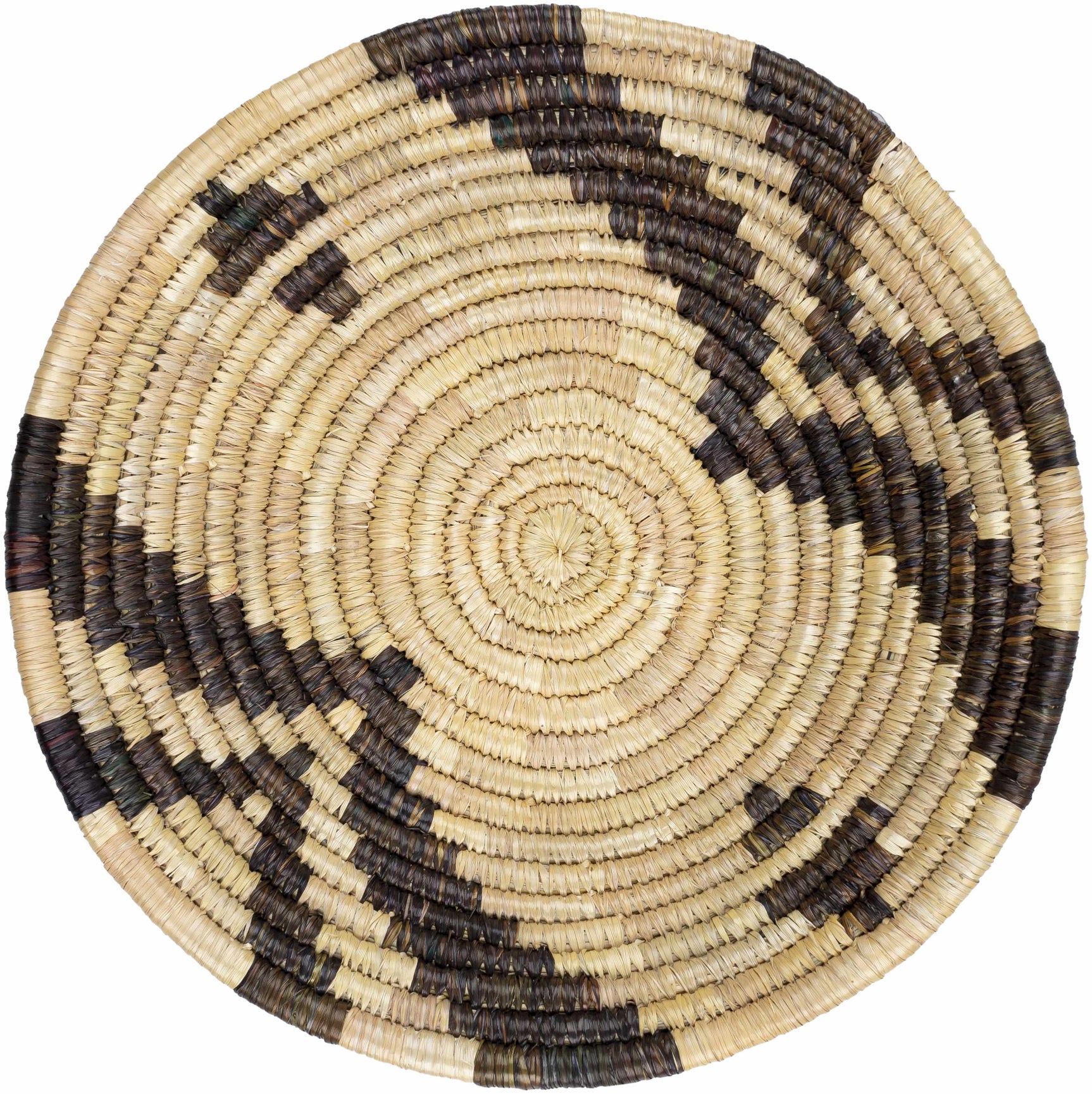 Quinipot Natural Woven Circular Moonj Grass Tapestry - Ornate Home