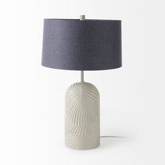 Quinn Beige/Navy Base Table Lamp - Ornate Home