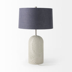 Quinn Beige/Navy Base Table Lamp - Ornate Home