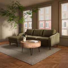 Quinn Cedar Green Sectional - Ornate Home
