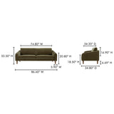 Quinn Cedar Green Sofa - Ornate Home