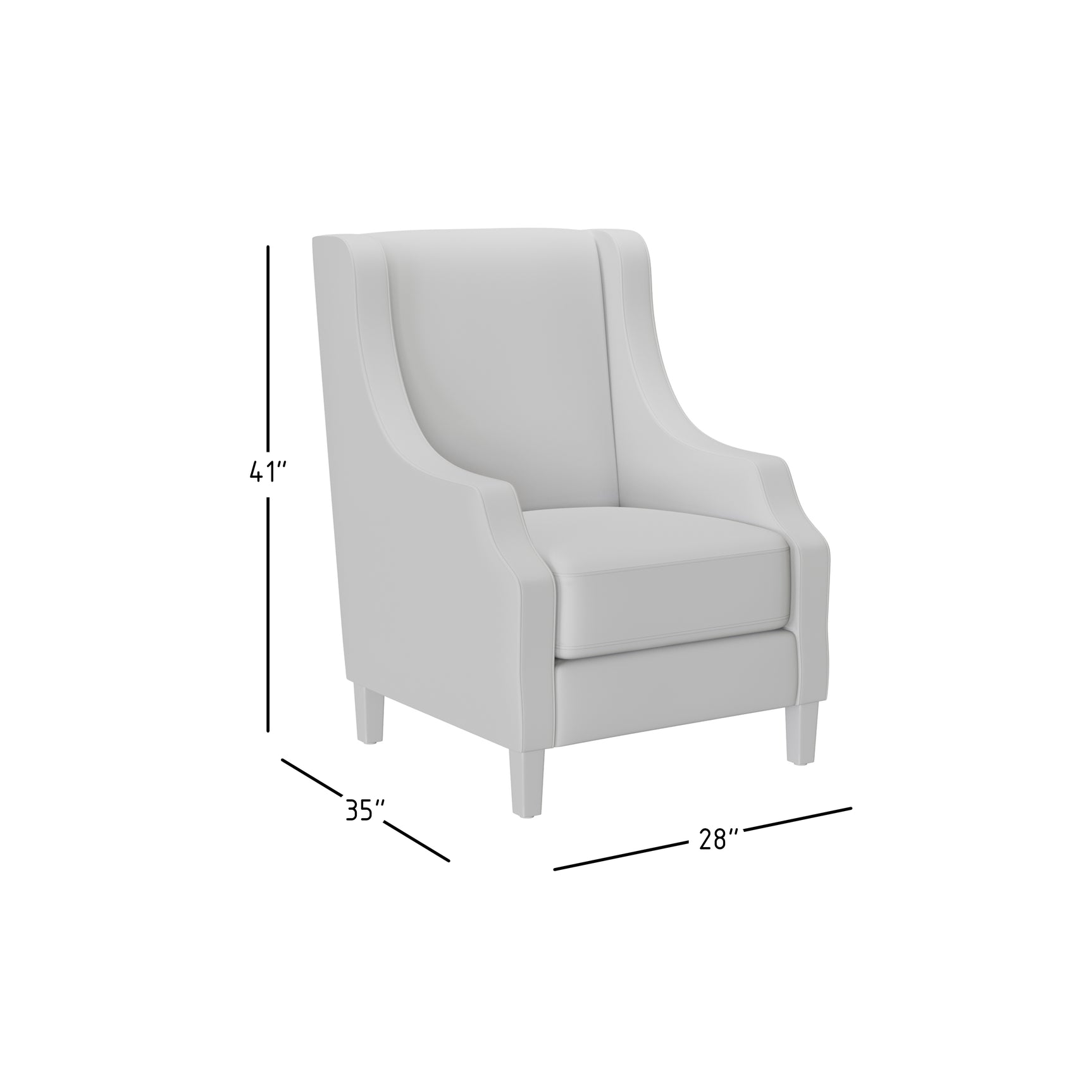 Quinn Dove Accent Chair - Ornate Home