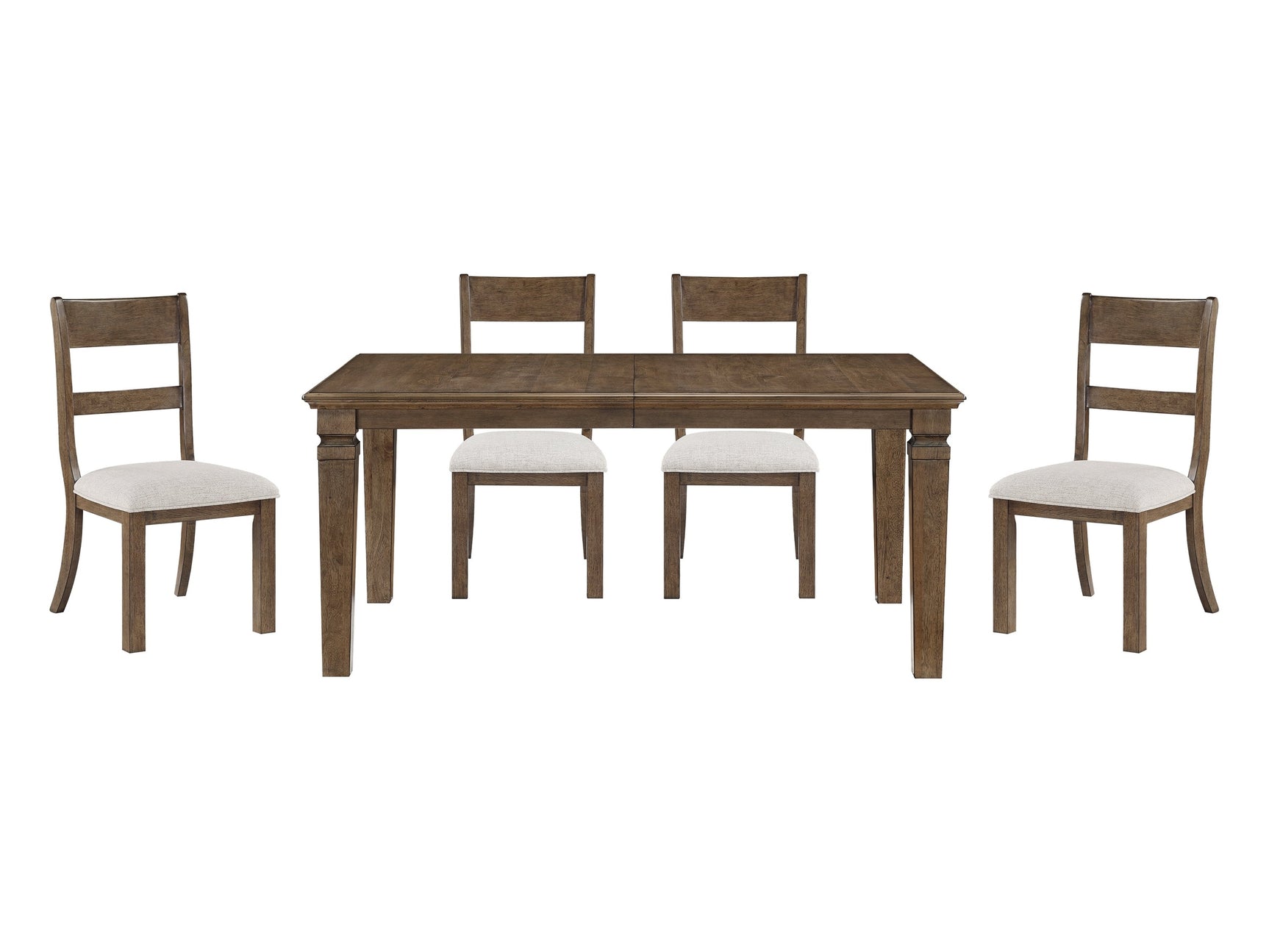Quinn Light Brown/Light Gray 5-Piece Dining Table Set - Ornate Home