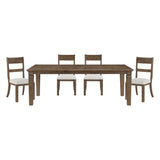 Quinn Light Brown/Light Gray 5-Piece Dining Table Set - Ornate Home
