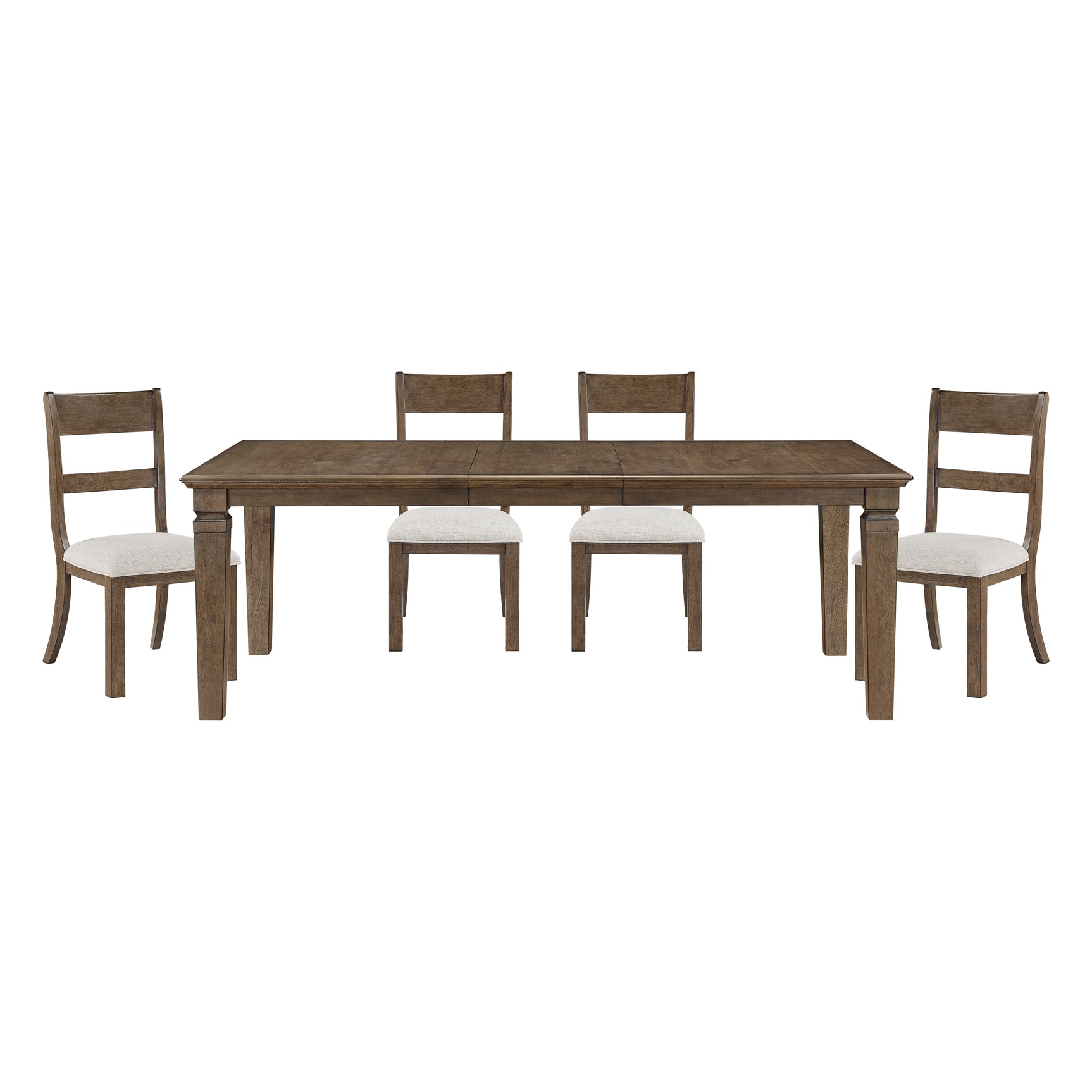 Quinn Light Brown/Light Gray 5-Piece Dining Table Set - Ornate Home