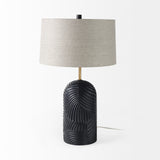 Quinn Navy/Beige Base Table Lamp - Ornate Home
