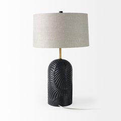 Quinn Navy/Beige Base Table Lamp - Ornate Home