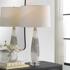 Quinn White/Silver Table Lamp - Ornate Home