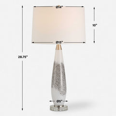 Quinn White/Silver Table Lamp - Ornate Home