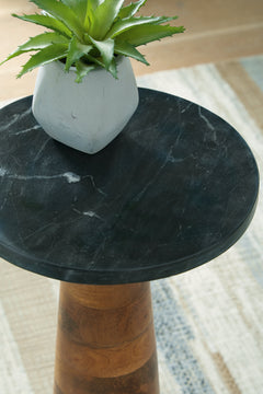 Quinndon Brown/Black Accent Table - Ornate Home