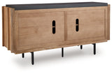 Quintavious Brown/Charcoal Accent Cabinet (Online Special Price) - Ornate Home